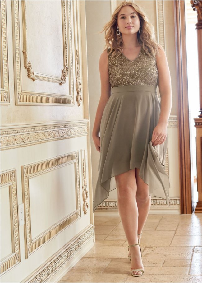 Venus Taupe SEQUIN DETAIL PARTY DRESS Venus Taupe SEQUIN DETAIL PARTY DRESS