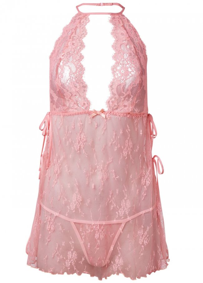 Venus Rose LACE BABYDOLL WITH KEYHOLE Venus Rose LACE BABYDOLL WITH KEYHOLE