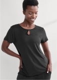 Venus Black SATIN DETAIL SLEEP TOP Venus Black SATIN DETAIL SLEEP TOP