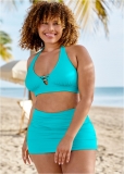 Venus Plus Size Strappy Halter Top Bikini - Aqua Reef Venus Plus Size Strappy Halter Top Bikini - Aqua Reef