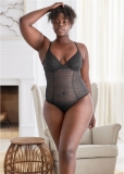 Venus Black Leopard LEOPARD LACE TEDDY Venus Black Leopard LEOPARD LACE TEDDY