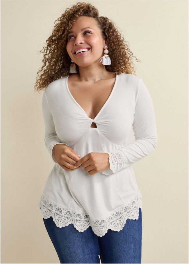 Venus Plus Size Babydoll Lace Top Venus Plus Size Babydoll Lace Top
