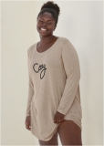 Venus Heathered Oatmeal GRAPHIC SLEEPSHIRT Venus Heathered Oatmeal GRAPHIC SLEEPSHIRT