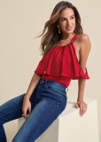 Venus Plus Size Cold-Shoulder Overlay Top Venus Plus Size Cold-Shoulder Overlay Top