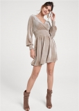 Venus Plus Size Lace-Up Back Velvet Dress Venus Plus Size Lace-Up Back Velvet Dress
