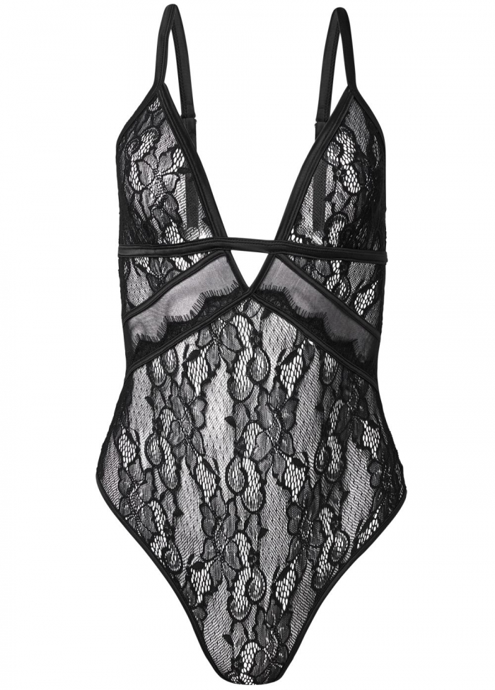 Venus Black LACE AND MESH TEDDY