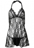 Venus Black LACE DETAIL CHEMISE Venus Black LACE DETAIL CHEMISE
