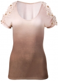 Venus Tan Multi Ombre cold-shoulder top Venus Tan Multi Ombre cold-shoulder top