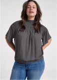 Venus Plus Size Smocked Blouson Top Venus Plus Size Smocked Blouson Top