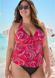 Venus Plus Size Julie Halter Tankini Top Bikini - Vivid Florals Venus Plus Size Julie Halter Tankini Top Bikini - Vivid Florals