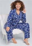 Venus Navy Multi LONG SLEEVE PAJAMA SET Venus Navy Multi LONG SLEEVE PAJAMA SET
