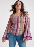 Venus Plus Size Sandstorm Stripe Top Venus Plus Size Sandstorm Stripe Top
