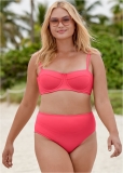 Venus Plus Size Uplift Balconette Top Bikini - Sunset Pink Venus Plus Size Uplift Balconette Top Bikini - Sunset Pink