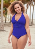 Venus Plus Size Julie Halter Tankini Top Bikini - Cobalt Blue Venus Plus Size Julie Halter Tankini Top Bikini - Cobalt Blue