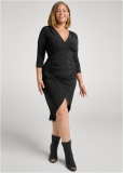 Venus Plus Size Ruched Bodycon Midi Dress Venus Plus Size Ruched Bodycon Midi Dress