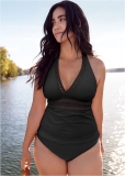 Venus Plus Size Fit And Flare Tankini Top Bikini - Black Beauty Venus Plus Size Fit And Flare Tankini Top Bikini - Black Beauty