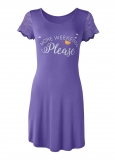 Venus Purple LACE SLEEVE GRAPHIC NIGHTIE Venus Purple LACE SLEEVE GRAPHIC NIGHTIE