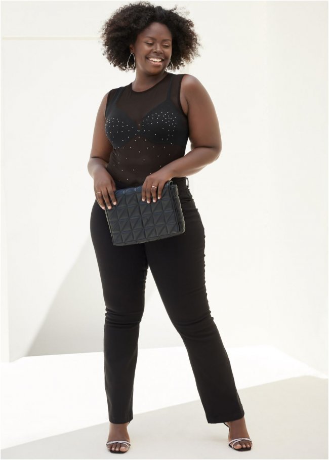 Venus Black LUXE RHINESTONE BODYSUIT Venus Black LUXE RHINESTONE BODYSUIT