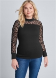 Venus Plus Size Mesh Detail Top Venus Plus Size Mesh Detail Top