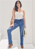 Venus Plus Size Bootcut Jeans in Medium Wash Venus Plus Size Bootcut Jeans in Medium Wash
