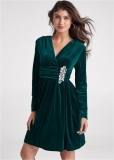 Venus Plus Size Embellished Velvet Dress Venus Plus Size Embellished Velvet Dress