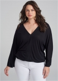 Venus Plus Size Banded Hem Top Venus Plus Size Banded Hem Top