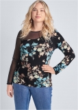 Venus Plus Size Mesh Detail Top Venus Plus Size Mesh Detail Top