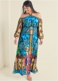 Venus Plus Size Printed Maxi Dress Venus Plus Size Printed Maxi Dress