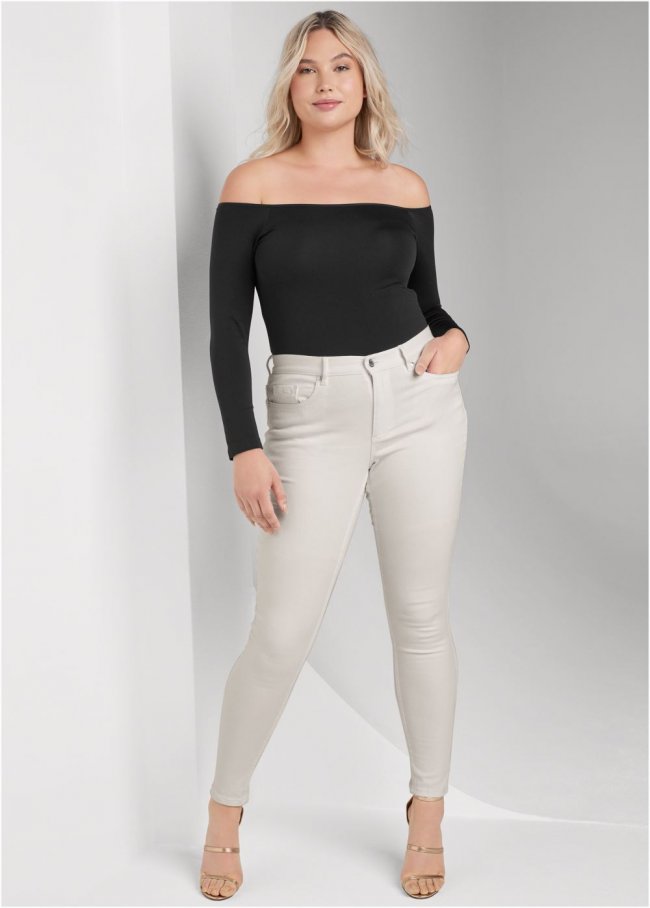 Venus Plus Size Slim Jeans in Natural Venus Plus Size Slim Jeans in Natural