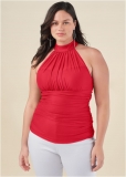 Venus Plus Size Mesh Mock-Neck Top Venus Plus Size Mesh Mock-Neck Top