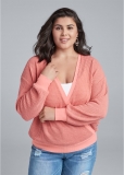 Venus Plus Size Waffle Knit Surplice Lounge Top Venus Plus Size Waffle Knit Surplice Lounge Top