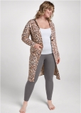Venus Plus Size Sand Dune Cheetah Duster in Brown Multi Venus Plus Size Sand Dune Cheetah Duster in Brown Multi