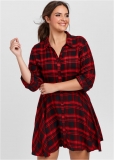 Venus Red Multi PLAID HIGH LOW DRESS Venus Red Multi PLAID HIGH LOW DRESS