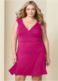 Venus Plus Size Draped Front Dress Venus Plus Size Draped Front Dress