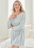 Venus Grey Multi Henley pullover sleepshirt Venus Grey Multi Henley pullover sleepshirt