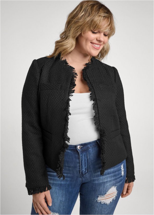 Venus Tweed Jacket in Black Venus Tweed Jacket in Black
