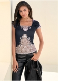 Venus Plus Size Paisley Tie-Back Top Venus Plus Size Paisley Tie-Back Top