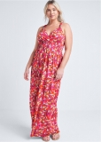 Venus Plus Size Geometric Print Maxi Dress Venus Plus Size Geometric Print Maxi Dress