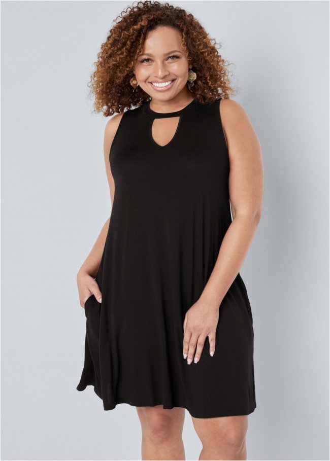 Venus Plus Size Pocket Detail Casual Dress Venus Plus Size Pocket Detail Casual Dress