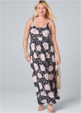 Venus Plus Size Floral Printed Maxi Dress Venus Plus Size Floral Printed Maxi Dress