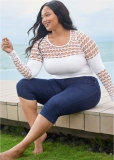 Venus Plus Size Capri Jeans in Dark Wash Venus Plus Size Capri Jeans in Dark Wash