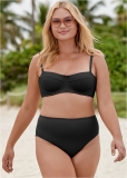 Venus Plus Size Uplift Balconette Top Bikini - Black Beauty Venus Plus Size Uplift Balconette Top Bikini - Black Beauty