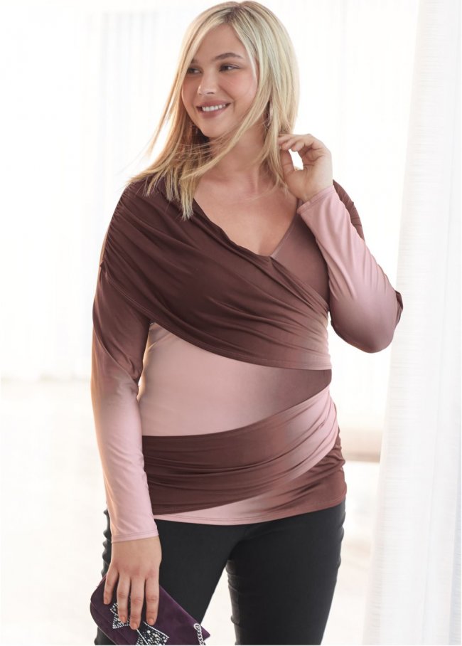 Venus Plus Size Ruched Ombre Top Venus Plus Size Ruched Ombre Top