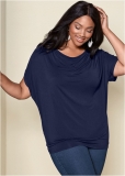 Venus Navy BASIC FLOUNCE TOP Venus Navy BASIC FLOUNCE TOP