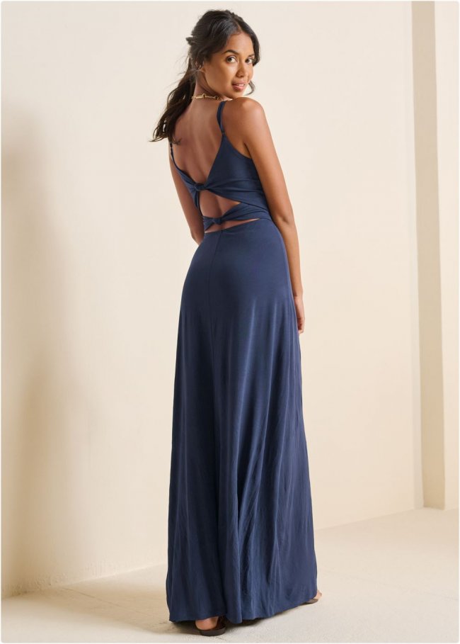 Venus Plus Size Twist Back Maxi Dress Venus Plus Size Twist Back Maxi Dress