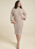 Venus Plus Size Shrug Detail Sweater Dress Venus Plus Size Shrug Detail Sweater Dress