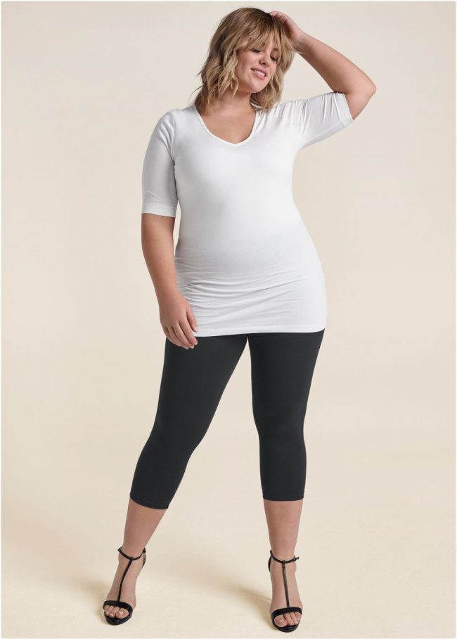 Venus Black & Grey TWO-PACK CROPPED LEGGINGS Venus Black & Grey TWO-PACK CROPPED LEGGINGS