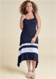 Venus Plus Size Color Block Maxi Dress Venus Plus Size Color Block Maxi Dress