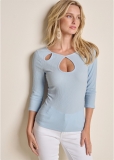 Venus Plus Size Cut Out Long Sleeve Top Venus Plus Size Cut Out Long Sleeve Top