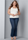 Venus Plus Size Bootcut Jeans in Dark Wash Venus Plus Size Bootcut Jeans in Dark Wash